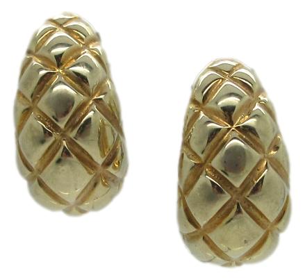 <i>Puffed Criss-Cross Earrings</i><br>Made in Italy<br>