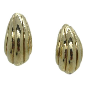 <i>Fluted Puffed Earrings</i><br>Made in Italy<br>