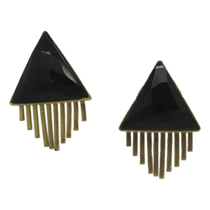 <i>Onyx Earrings with Fringe</i>