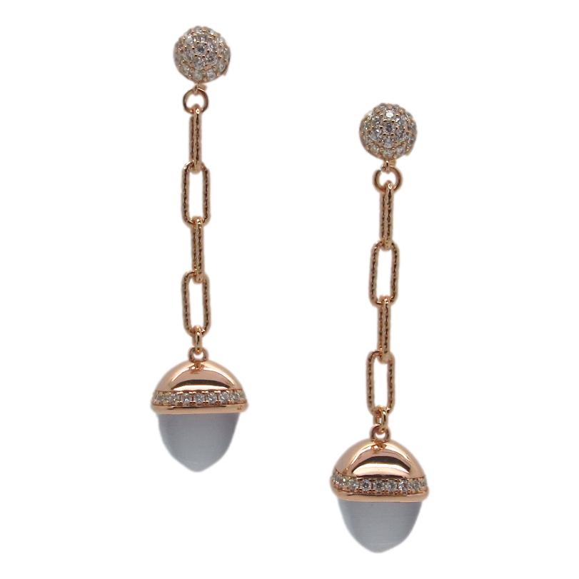 <i>Acorn Drop Earrings</i><br>Made in Italy<br>