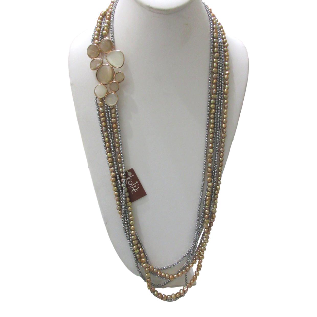 <i>Multi-Strand and Color Necklace</i><br>Made in Italy<br>