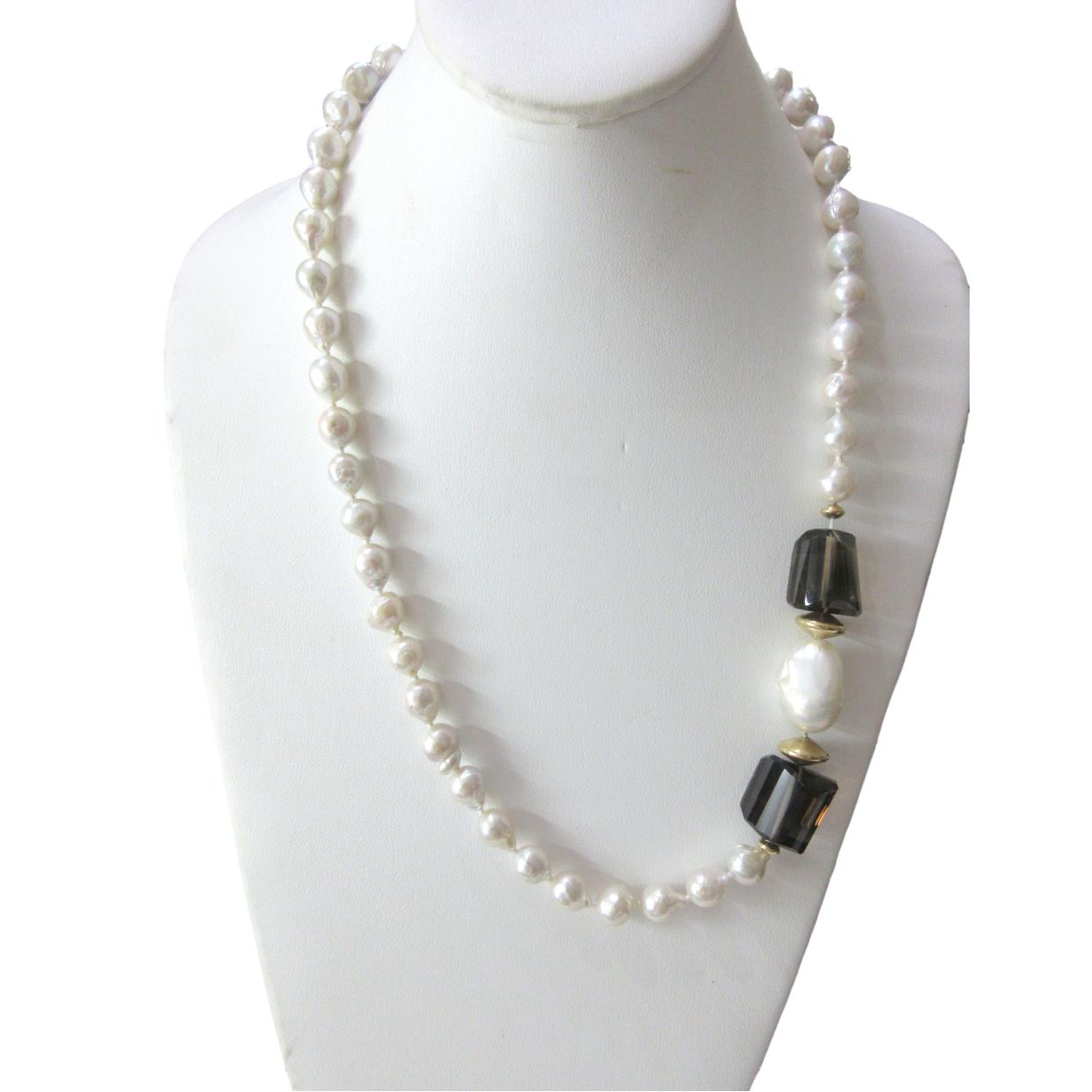 <i>Baroque Pearl and Smoky Quartz Necklace</i>