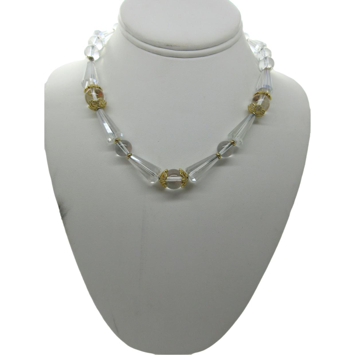 <i>Crystal & Flower Cap Necklace</i>