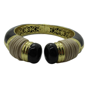 <i>Black Enamel and Rope Cuff</i>