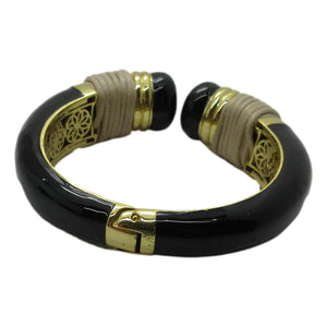 <i>Black Enamel and Rope Cuff</i>