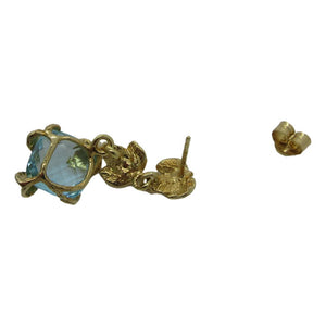 <i>Stunning Blue Topaz Drop Earrings</i><br>Made in Italy<br>