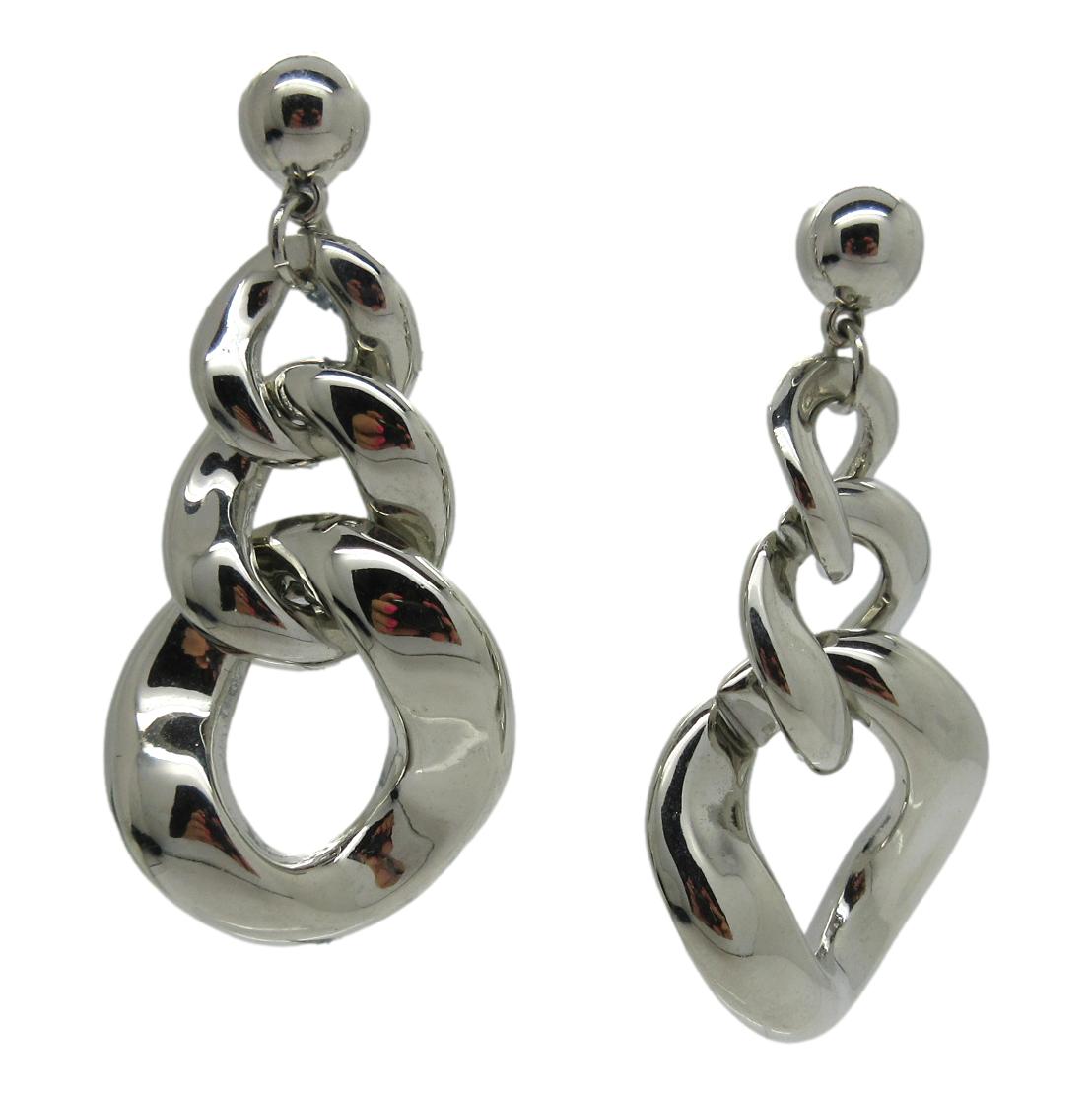 <i>Large Link Earrings<i><br>Made in Italy<br>