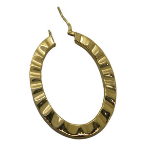 <i>Wavy Edge Hoop Earrings</i><br>Made in Italy<br>