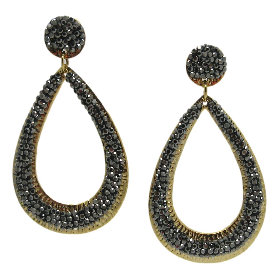 <i>Large Hemotite Drop Earrings</i>
