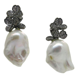 <i>Flower Cluster Pearl Earrings</i>