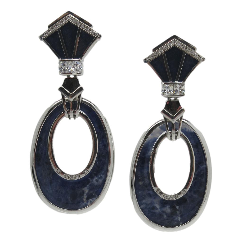 <i>Dramatic Art Deco Drop Earrings</i>