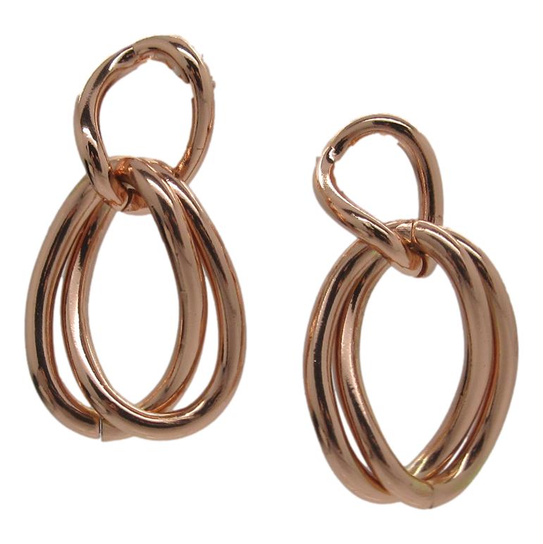 <i>Rose Gold Double Link Earrings</i>