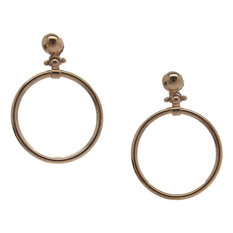 <i>Rose Gold Circle Earrings</i><br>Made in Italy<br>