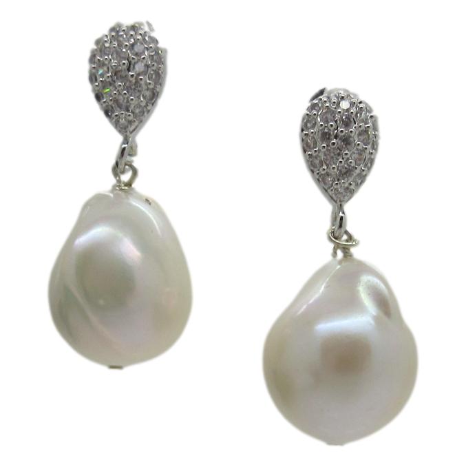 <i>Pave Teardrop with Pearl Drop</i>