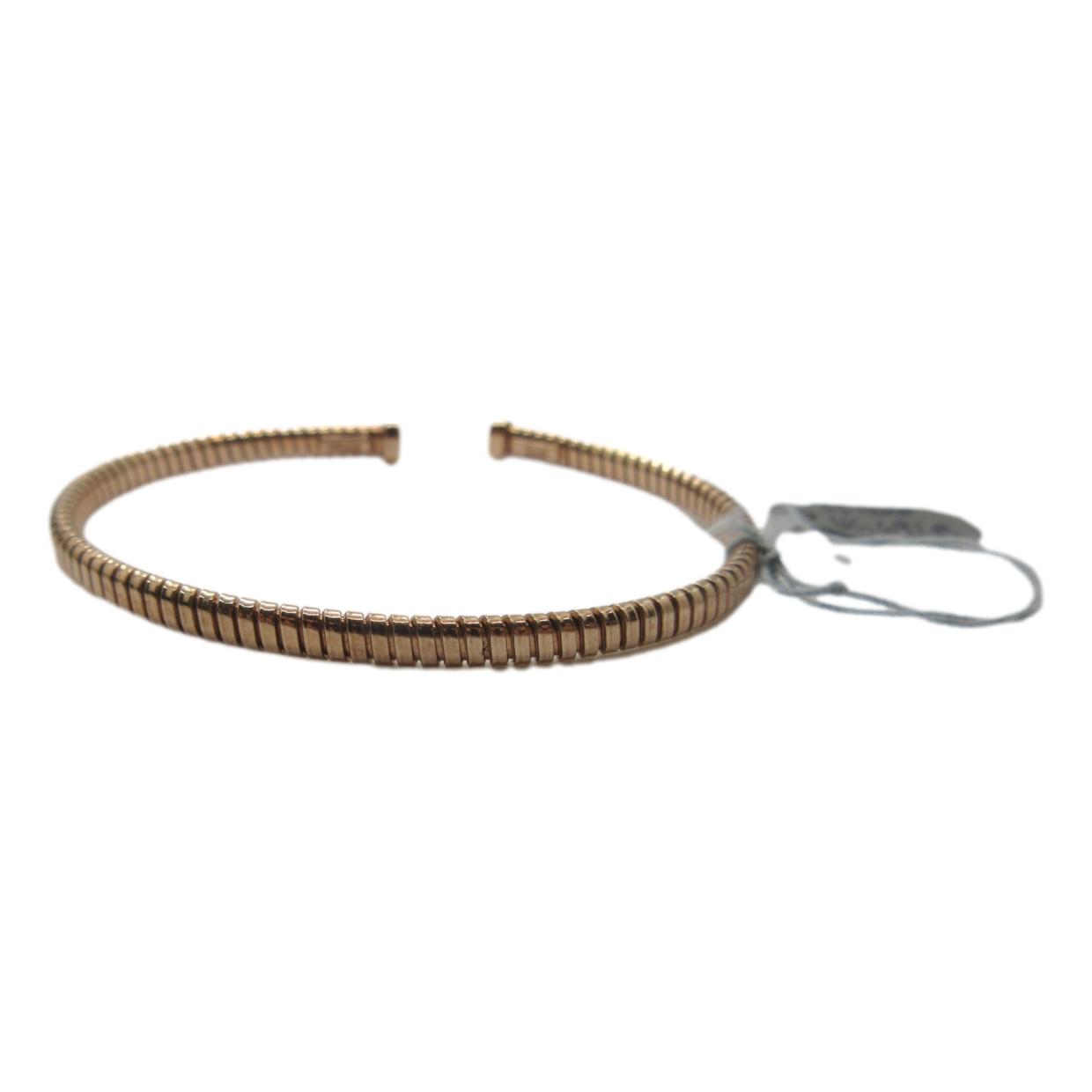 <i>Narrow Ribbed Cuff Bracelet</i><br>Made in Italy<br>