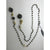 <i>Black Spinel Lariat with Pearls</i>