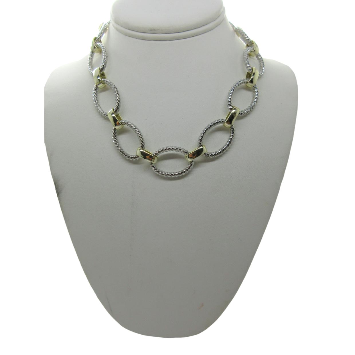 <i>Chunky 2-Tone Link Necklace</i>