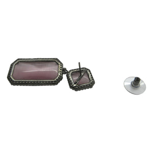 <i>Rectangular Crystal Drop Earrings</i>