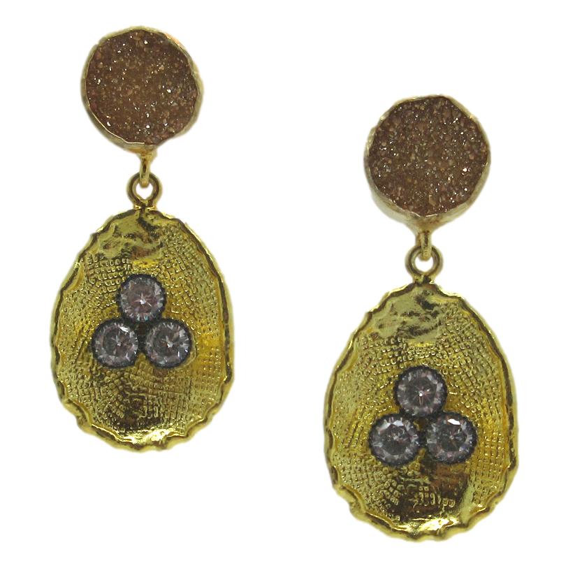 <i>Sparkly Druzy Drop Earrings</i>