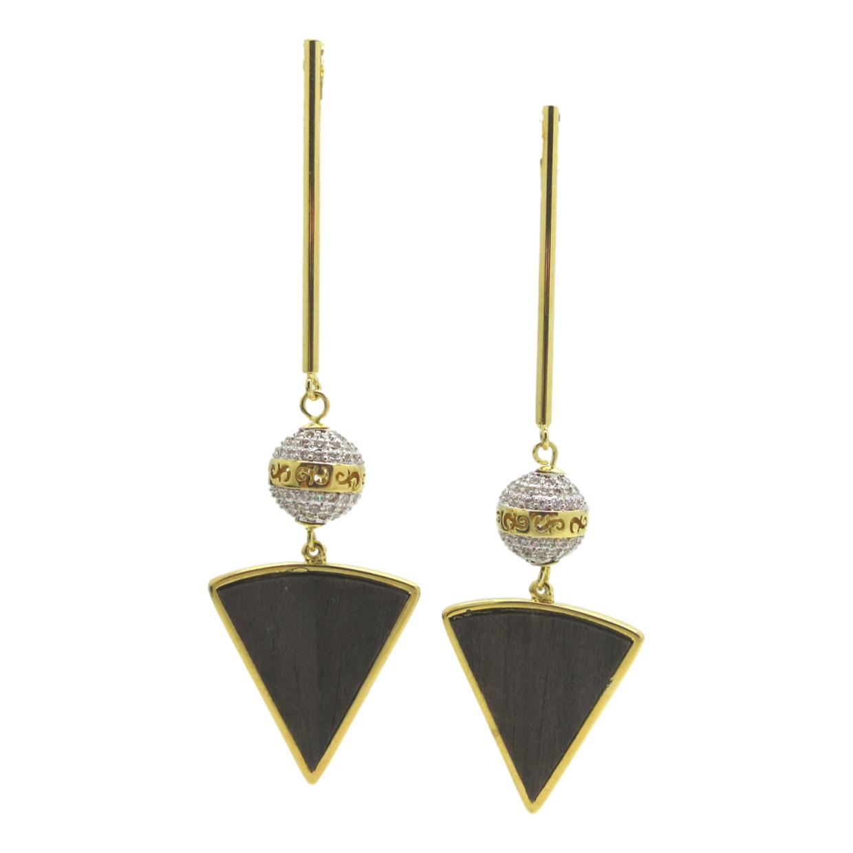 <i>Modern Wood Drop Earrings</i>