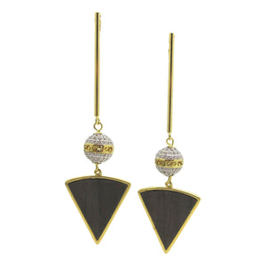 <i>Modern Wood Drop Earrings</i>