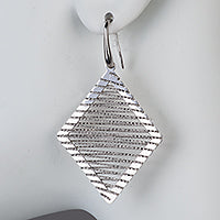 <i> Popular Large Diamond Shape Earrings</i> <br>2 color options<br><br>Made in Italy<br>