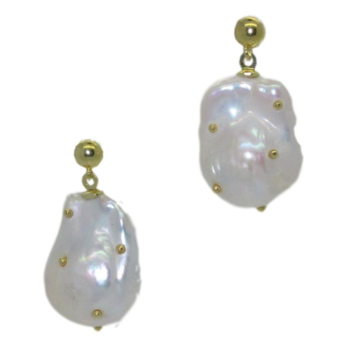 <i>Polka Dot Baroque Pearl Earrings</i>