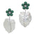 <i>Mother of Pearl with CZ Flower Earrings</i> <br>Available in 3 colors<br>