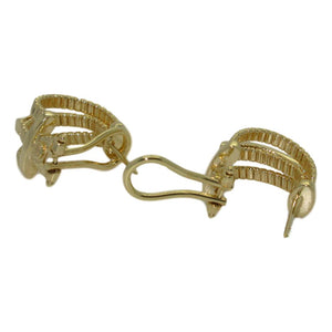 <i>Ribbed Huggie Earrings</i><br>Made in Italy<br>