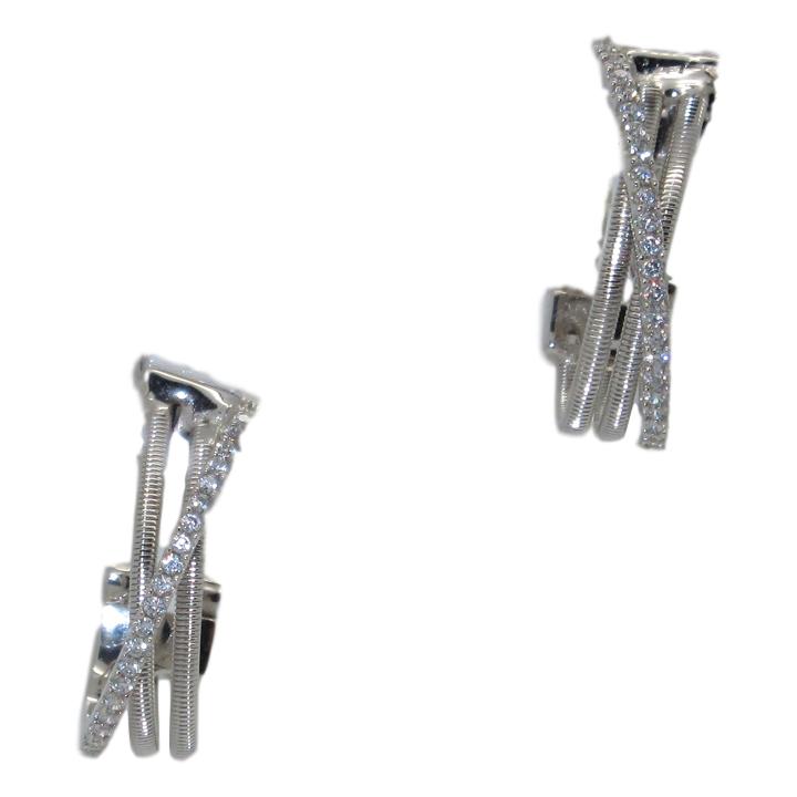 <i>Delicate CZ Huggie Earrings</i><br>available in 2 colors<br>