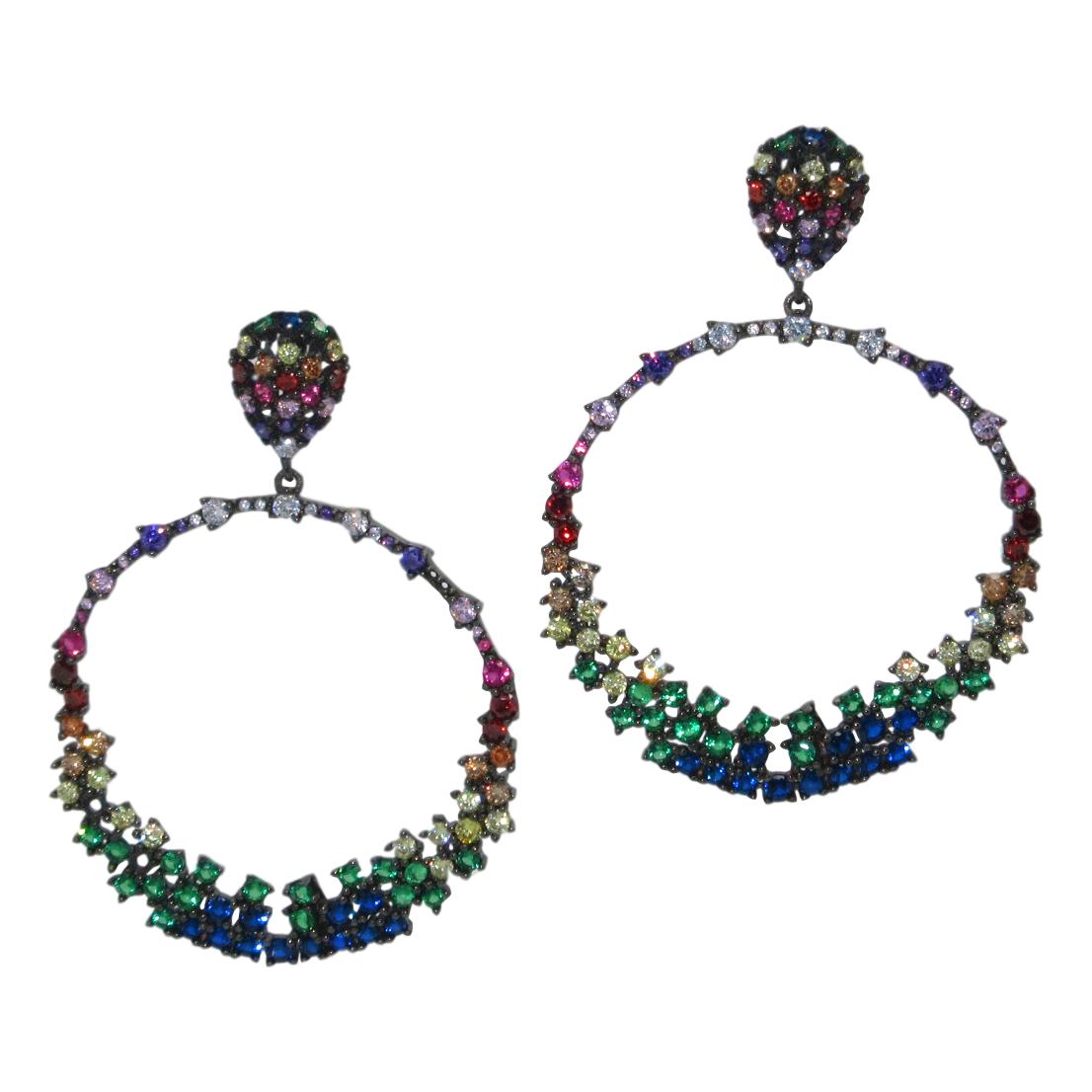 <i> Multi-Color Circle Hoops</I>