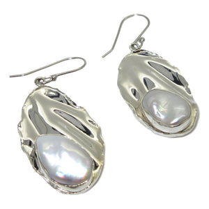 <i>Freshwater Pearl in Sterling Silver Earrings</i>