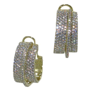 <i>Pave Hoop Earrings</i><br>available in 2 colors<br>