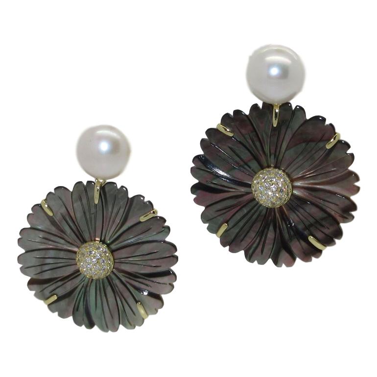 <i>Peony Mother of Pearl Earrings</i>