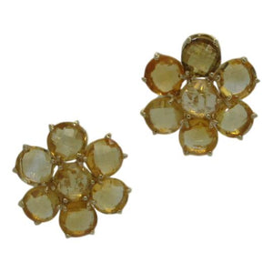 <i>Semi-Precious Flower Earrings</i><br>available in 3 colors<br><br>Made in Italy<br>