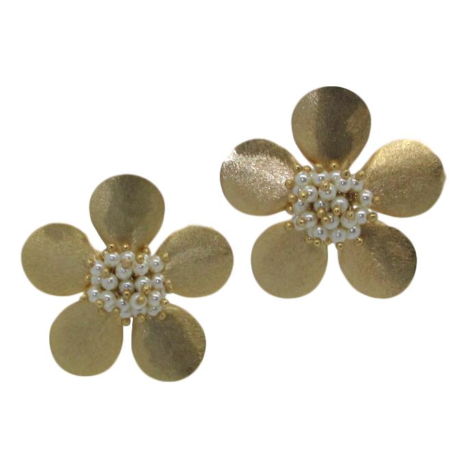 <i>Jumbo Daisy Earrings</i><br>available in 2 colors<br>