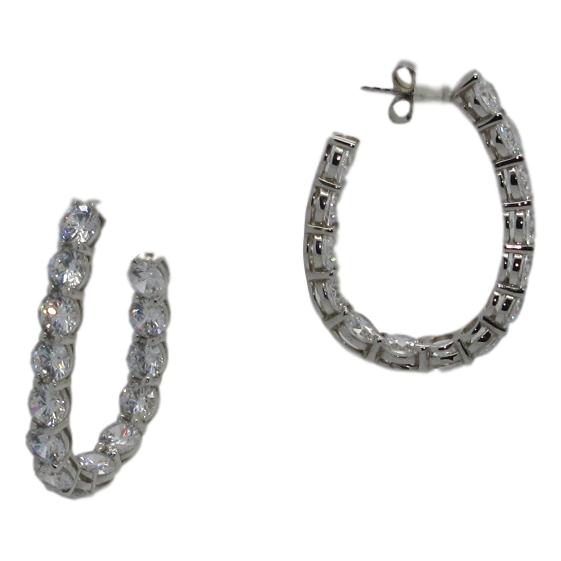 <i> Cubic Zirconium Hoops</i>