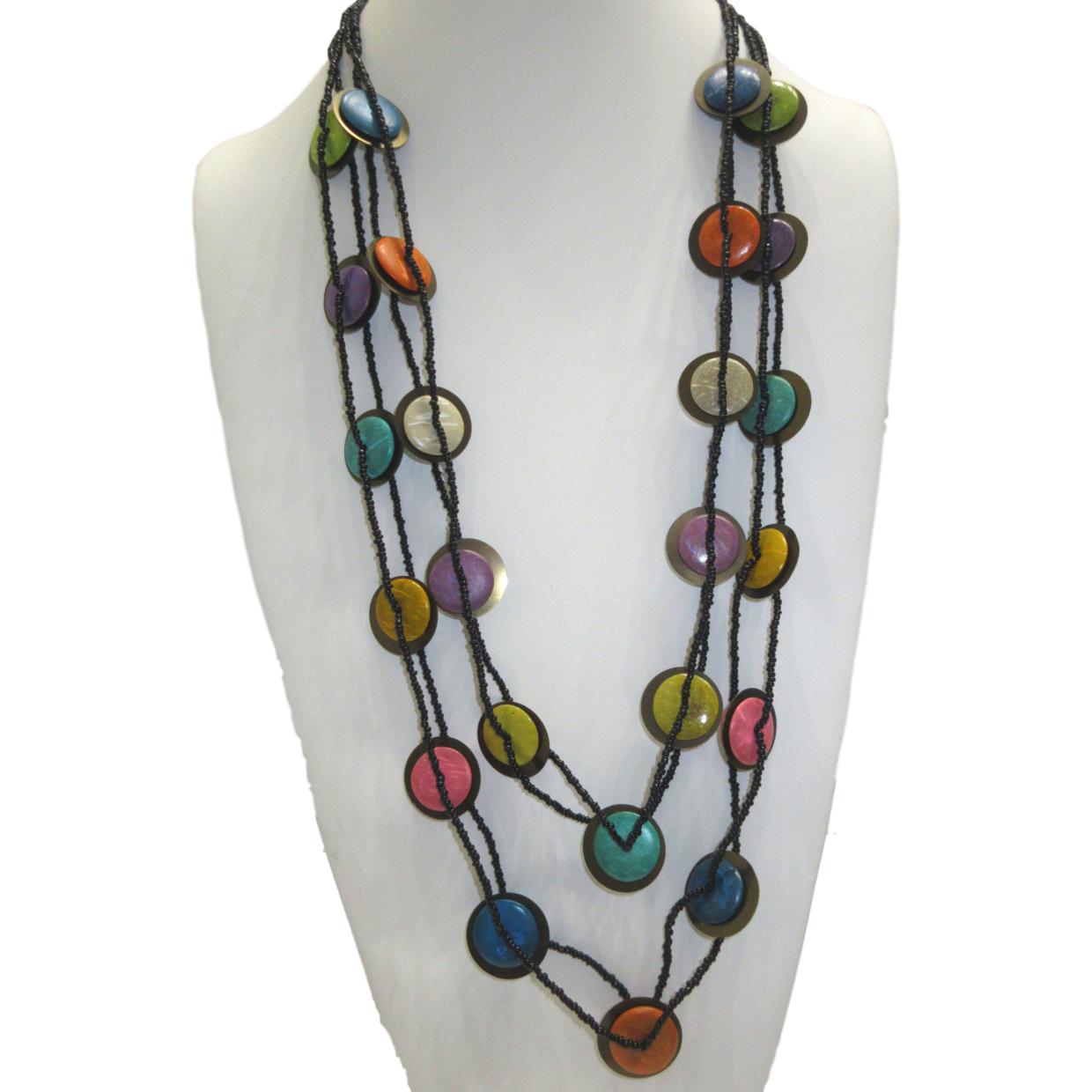 <i>Multi-Color Disc Necklace</i>