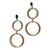 <i>Double Hoop Drop Earrings</i><br>available in 2 colors<br><br>Made in Italy<br>