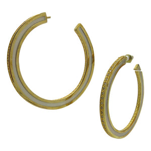 <i>Enamel Hoop Earrings</i><br>available in other colors<br>