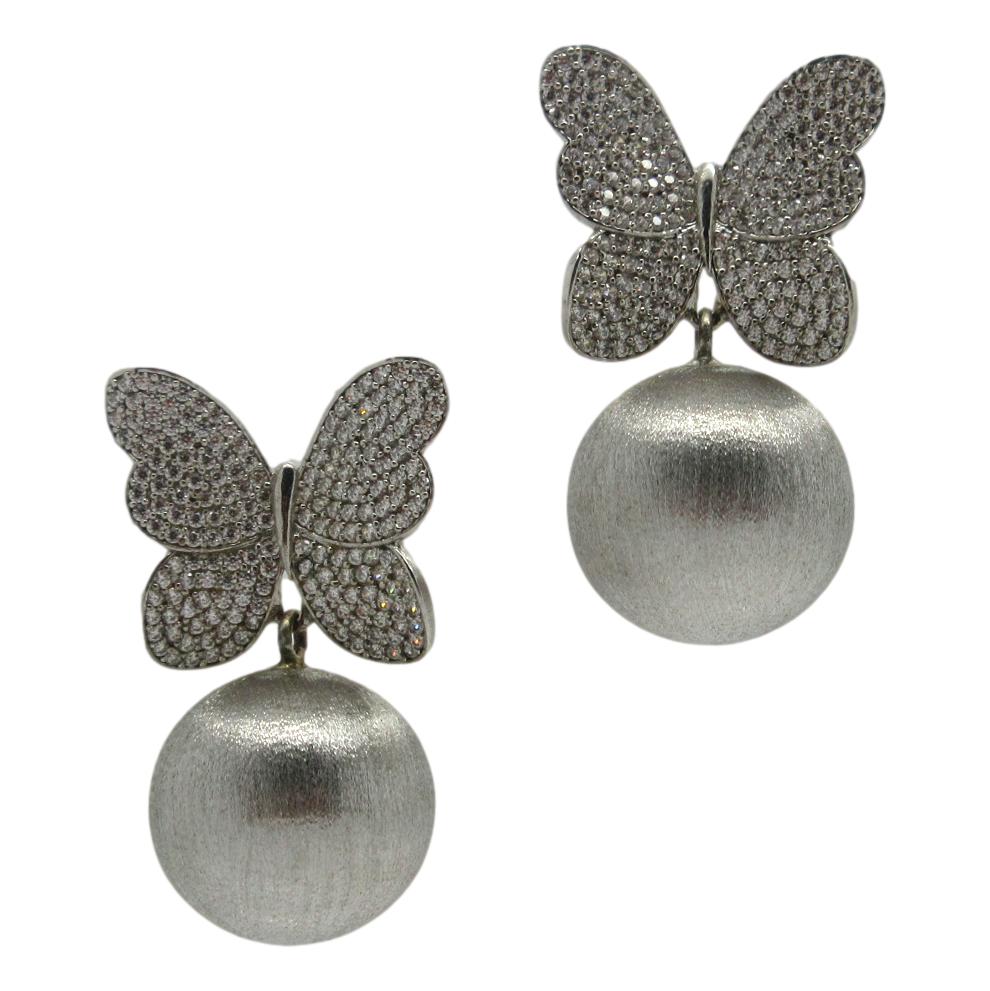 <i>Butterfly & Ball Drop Earrings</i>