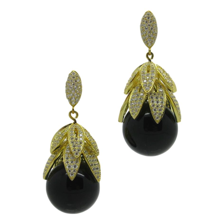 <i> Stunning Black Onyx Drop Earrings</i>
