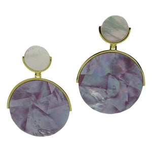 <i>Pretty in Lavender Mother of Pearl Earrings</i>