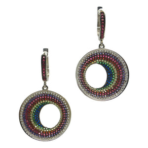 <i>Multi-Color Circle Earrings</i>