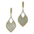 <i>Beautiful Mother of Pearl Drop Earrings</i><br>also available in yellow gold plate<br>