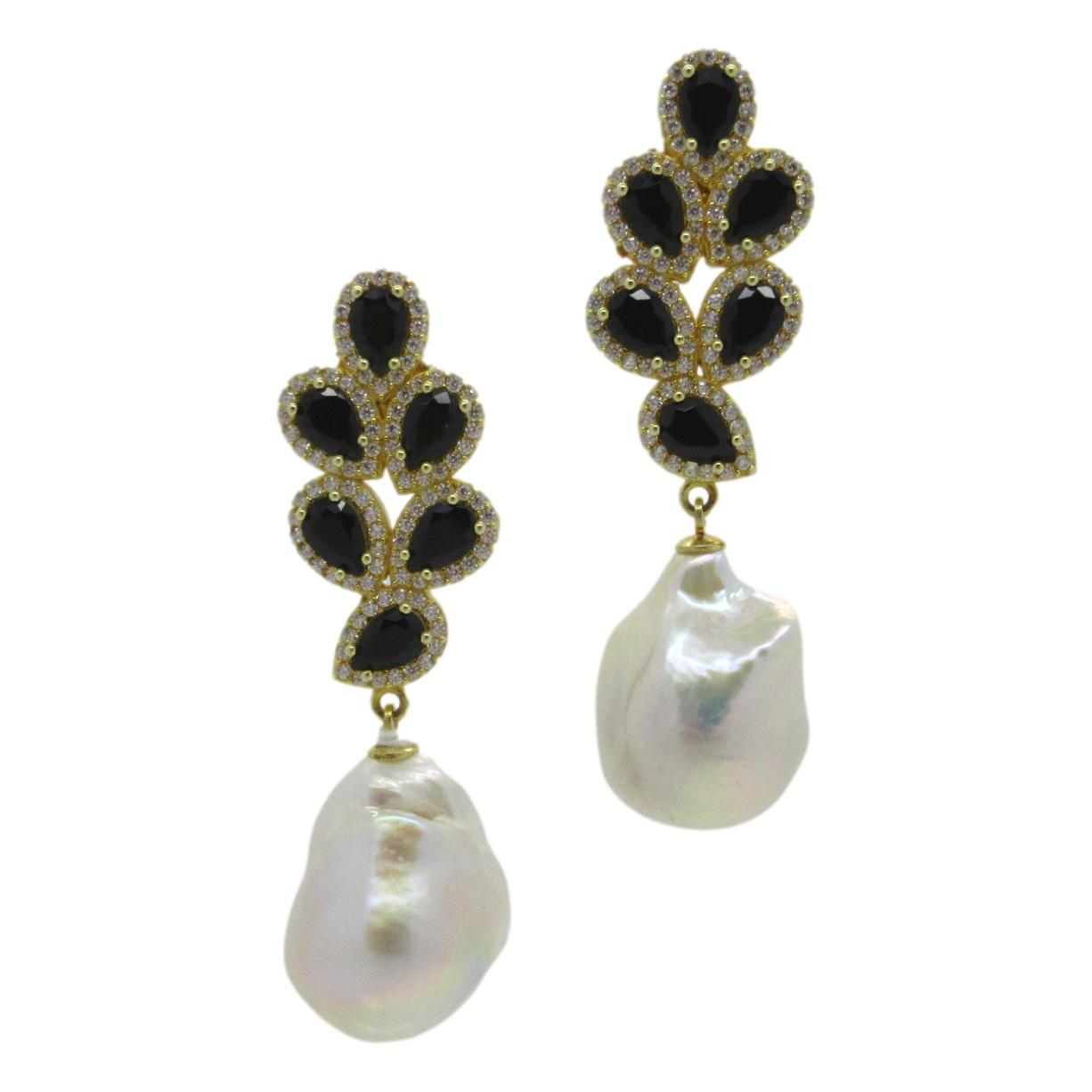 <i>Cascading Tear Drop Baroque Earrings</i>