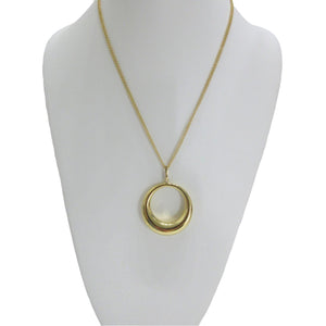 <i>Large Circle Pendant Necklace</i><br>Made in Italy<br>