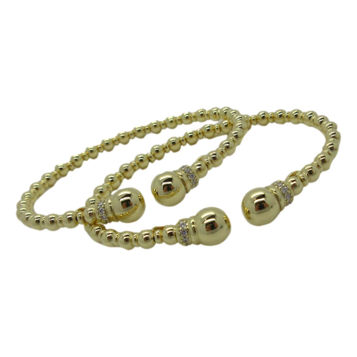 <i> Stackable Bead Cuff</i><br>Made in Italy<br>