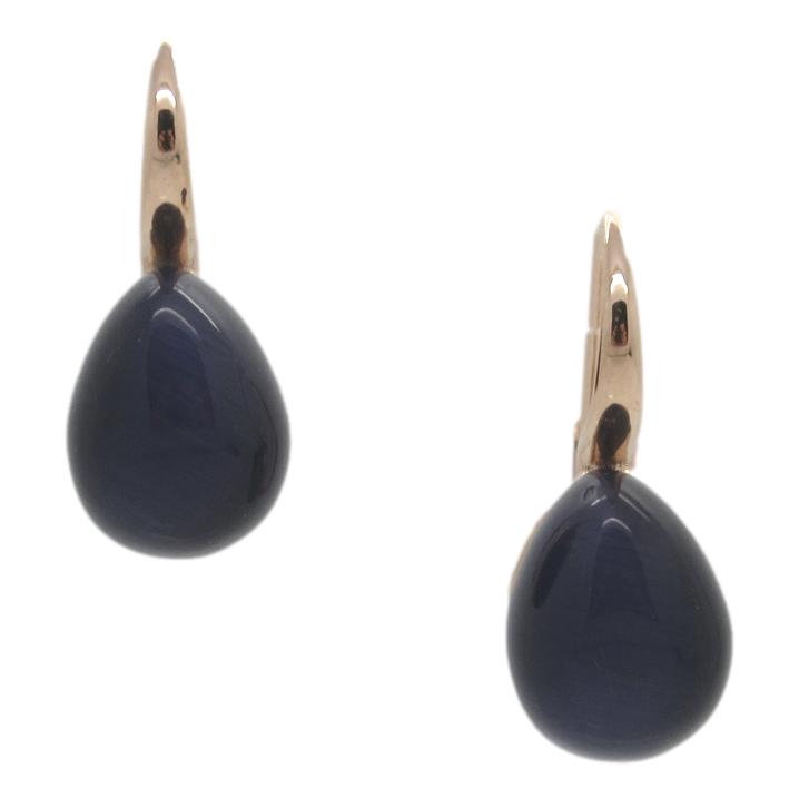 <i>Cabochon Drop Earrings</i><br>also available in amethyst<br><br>Made in Italy<br>
