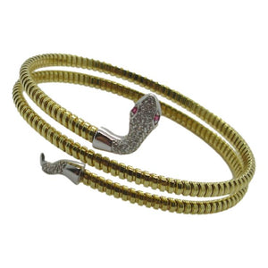 <i>Double Wrap Snake Cuff</i><br>Made in Italy<br>